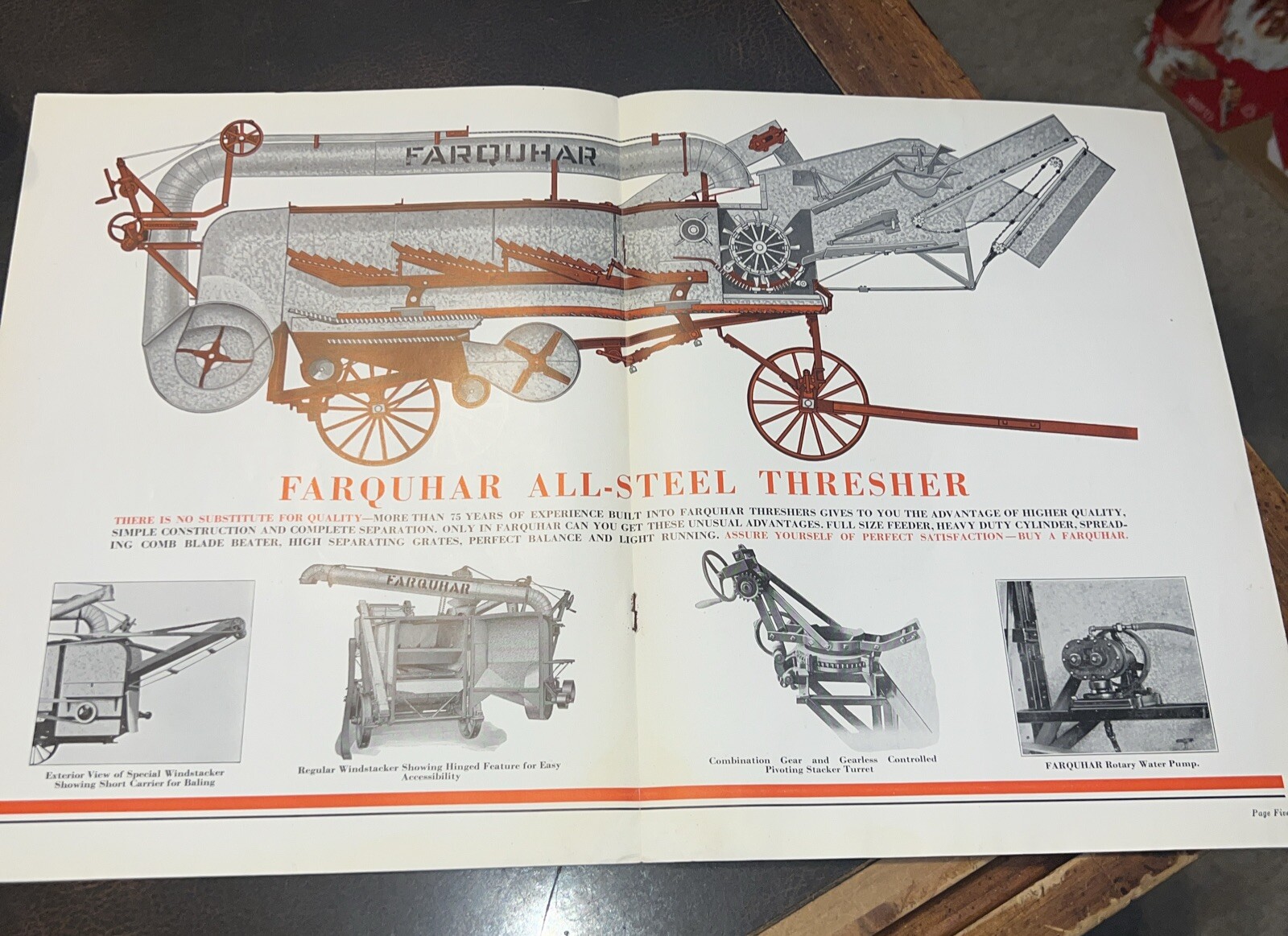 Rare Farquhar Machinery Brochure York, PA All Steel Threshers