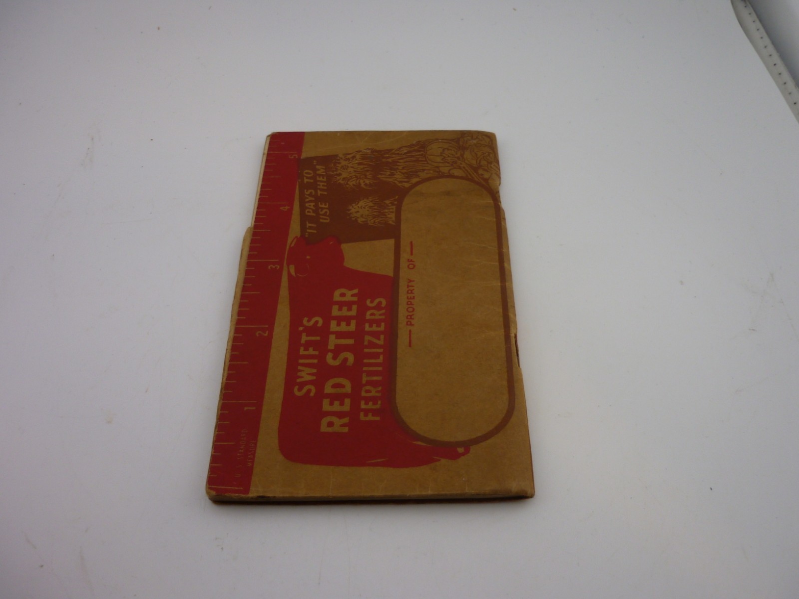 1946 Swift&rsquo;s Red Steer Fertilizers Pocket Book Farm Advertising Memorandum