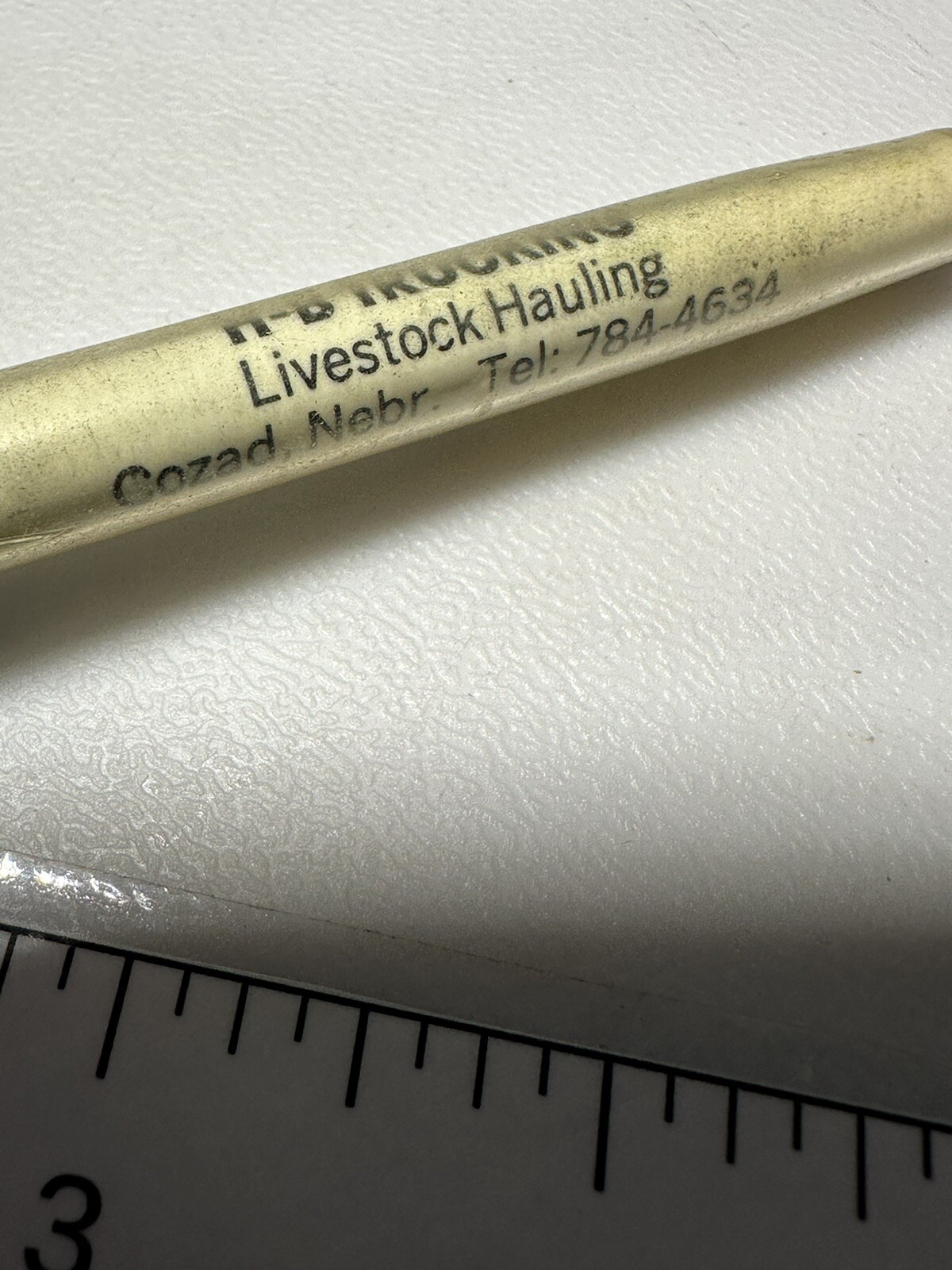 Vintage Cozad Nebraska H-B Trucking HB Livestock Cattle Hauling Truck Driver Pen