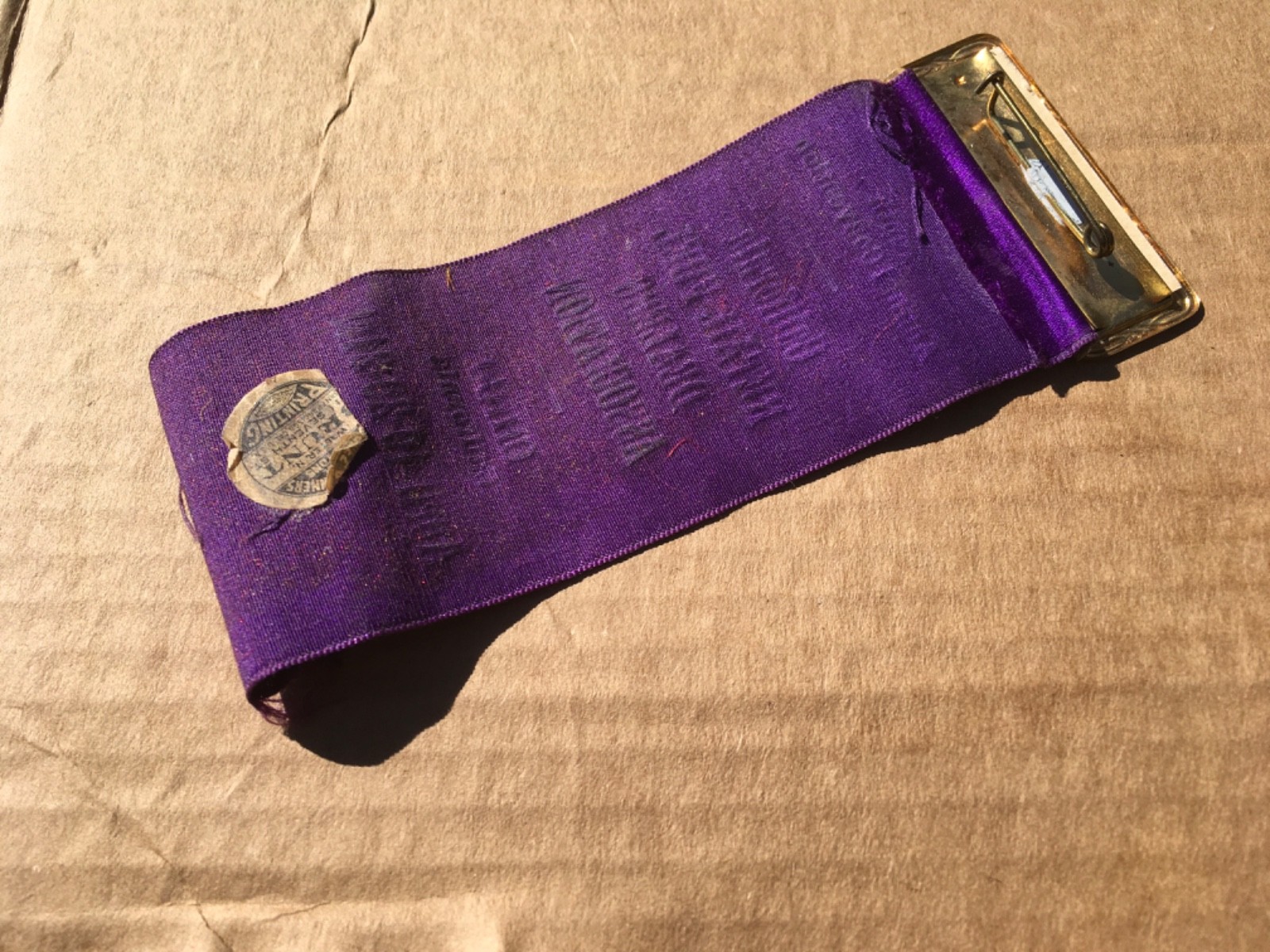 Antique 1928 California Retail Fuel Dealers Assn Conv Ribbon History Auto Agricu