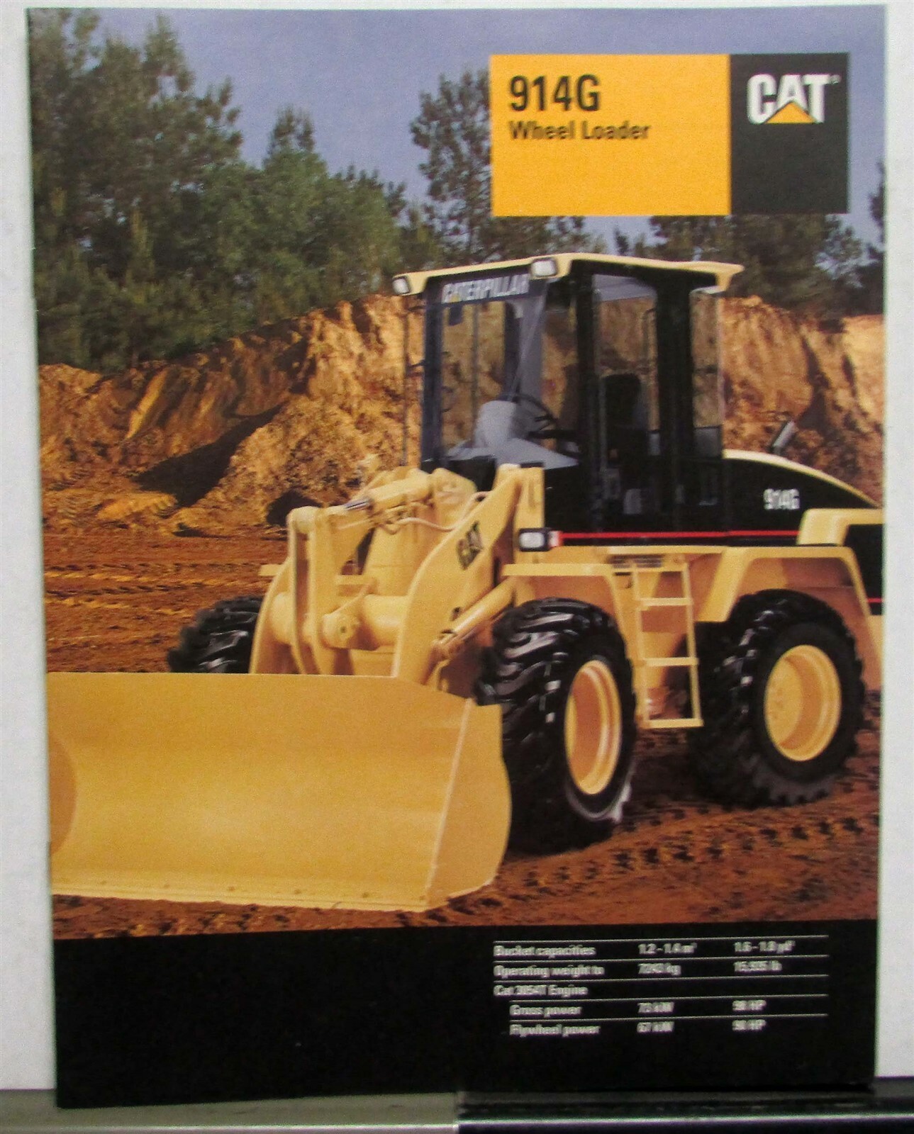 1995 Caterpillar 914G Wheel Loader Specifications Construction Sales Brochure