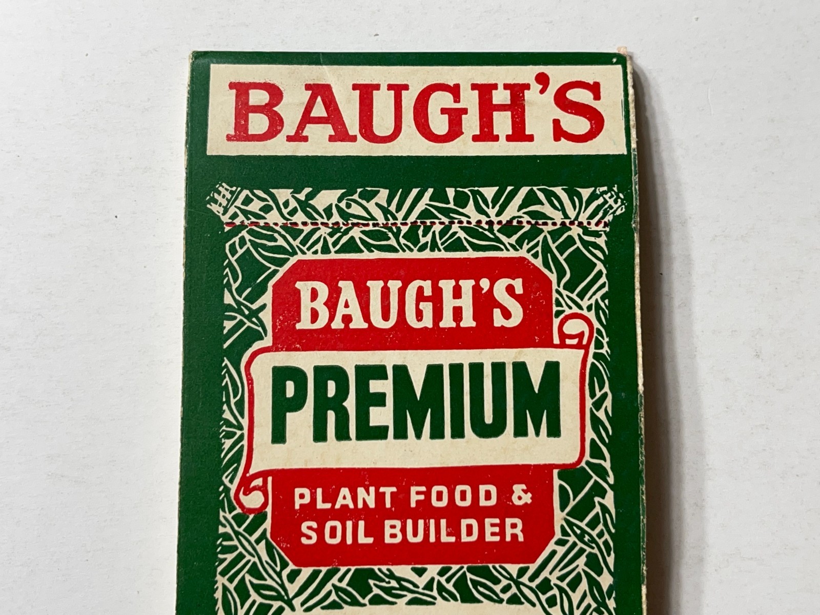 Vintage Original – Baugh&rsquo;s Premium Plant Food & Soil Builder Notepad AD Booklet