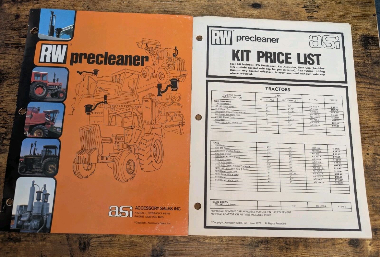Accessory Sales, INC RW Cleaner Brochure And Kit Price List