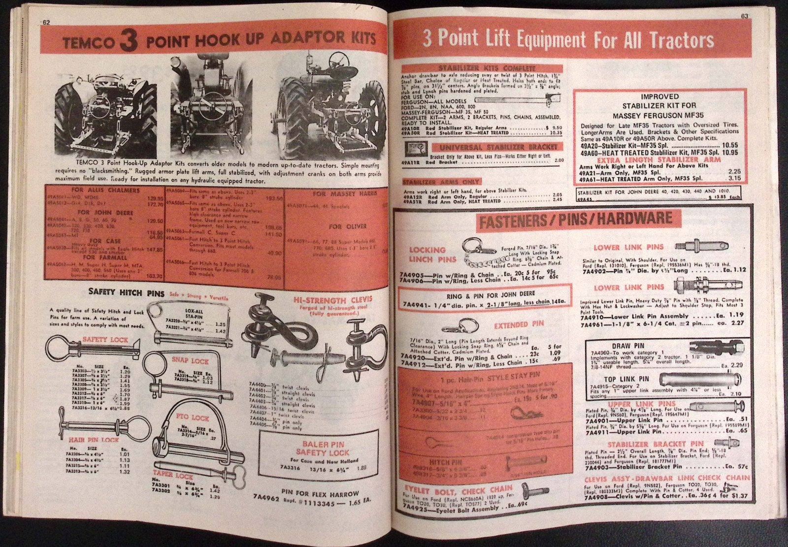 1970 Temco Tractor Implement Motive Parts General Catalog