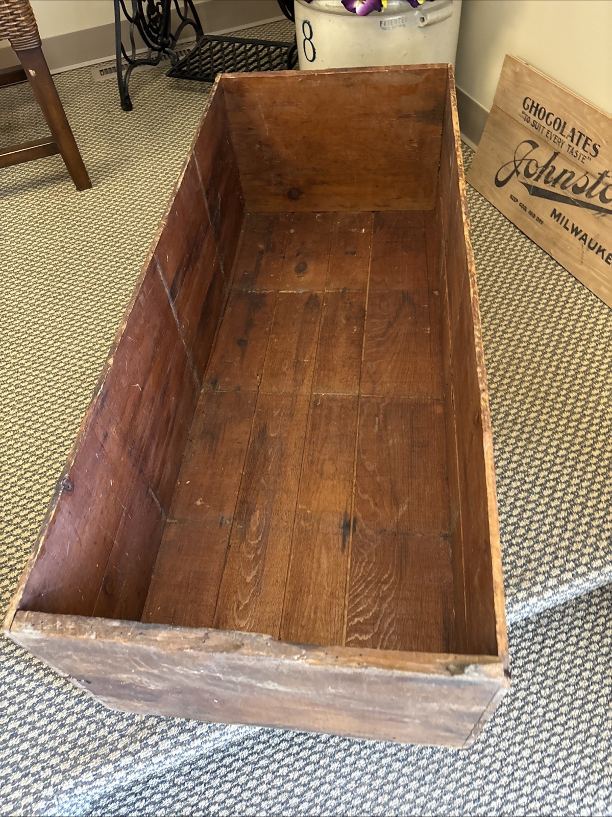 XL Antique Wooden Crate Beals & Torrey Shoe Co. Milwaukee Wisconsin Boot Box
