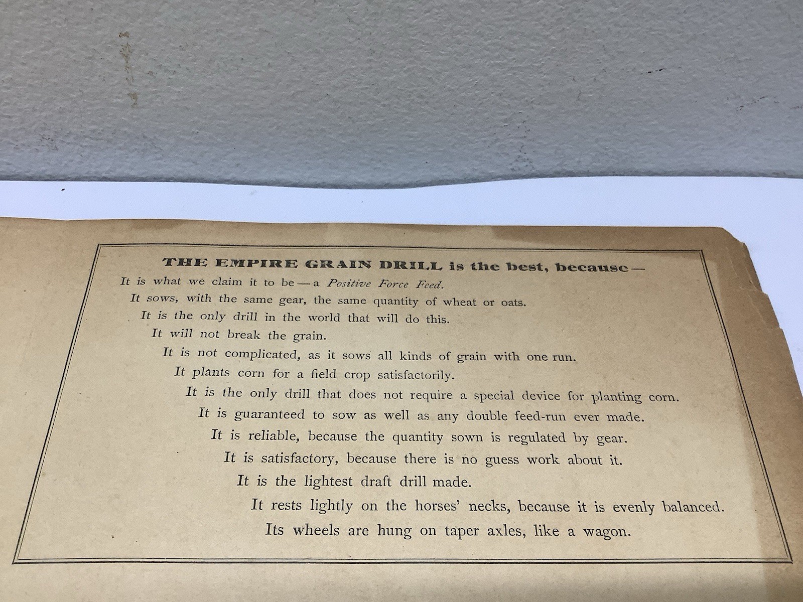 Empire Drill Co. Jackson MI Farm Equip Ads Brochure Flyer Ind Revolution