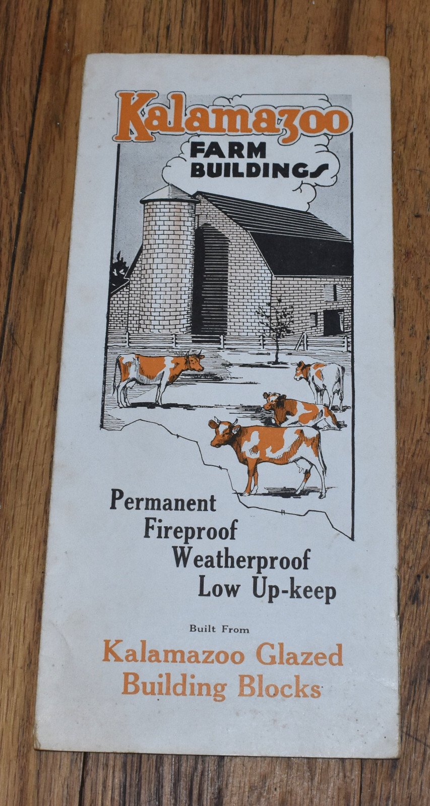 Vintage 1920s Kalamazoo Glazed Block Farm Building Sales Brochure Pamphlet