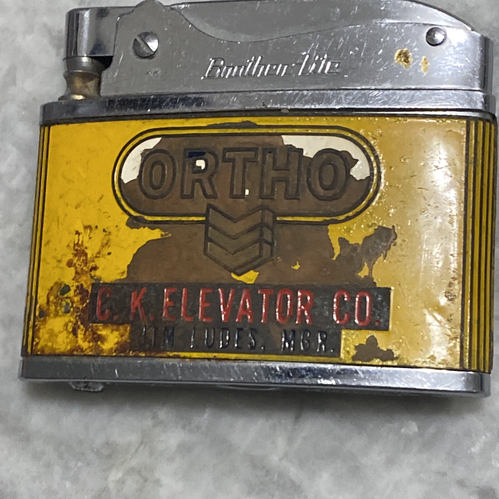 Vintage ORTHO CHEVRON FERTILIZERS PESTICIDES ADVERTISING LIGHTER Brother Lite