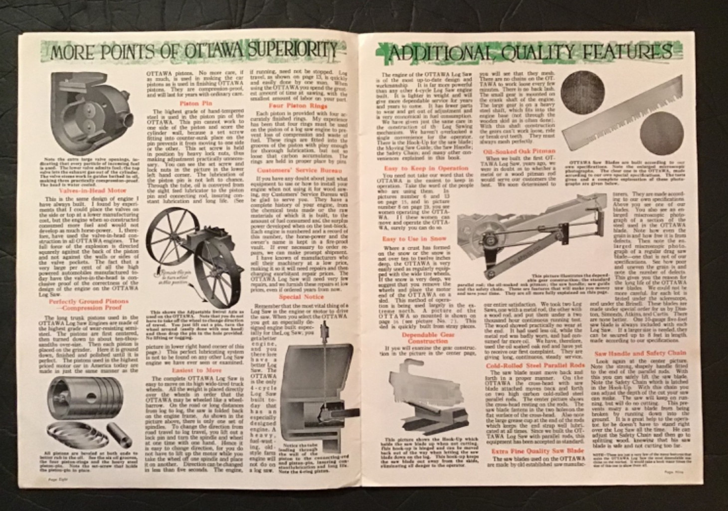 CIRCA 1920S OTTAWA SAW SALES CATALOG, OTTAWA, KANSAS