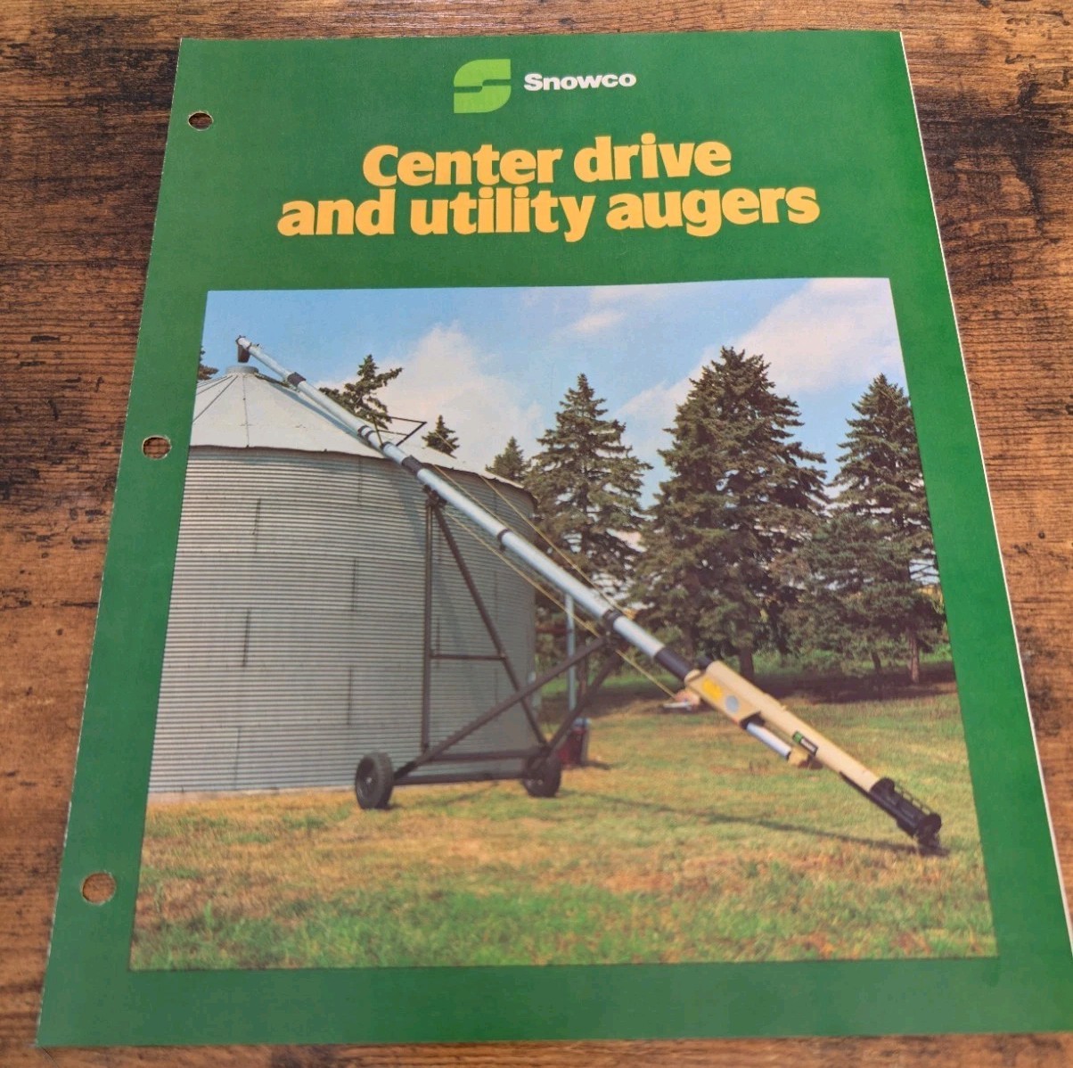 Snowco Center Drive And Utility Augers Brochure Printed In USA