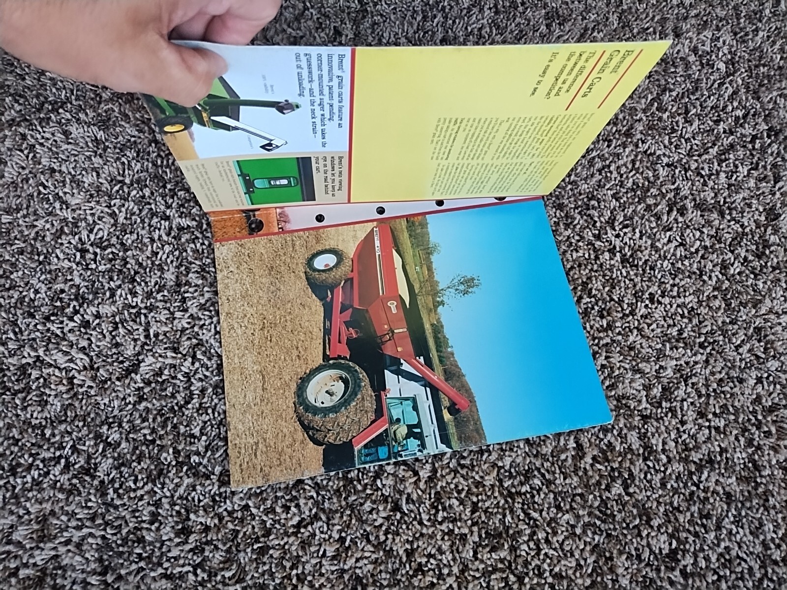 Vtg 1989 Unverferth Brent Grain Carts Bin Wagons 4 Page Sales Sheet Brochure