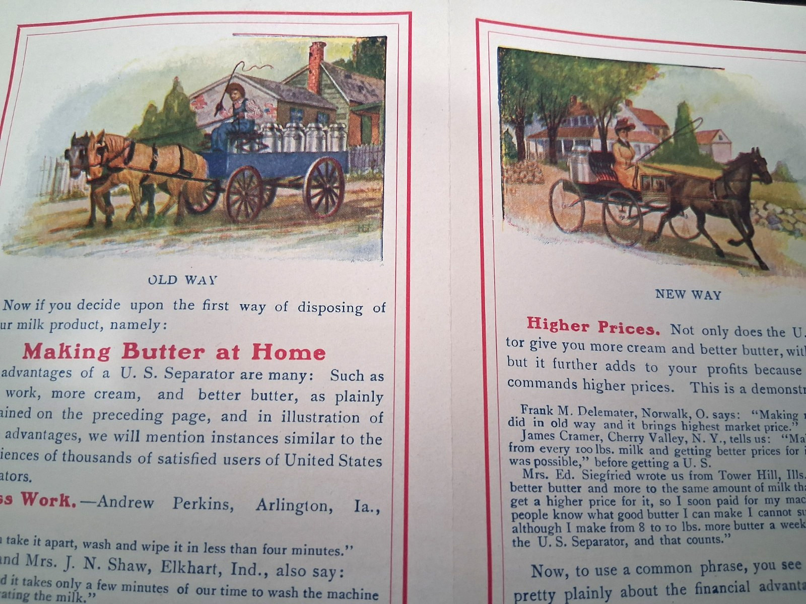 1906 U.S. Cream Separator Catalog Vermont Farm Machine Dairy Bellows Falls color