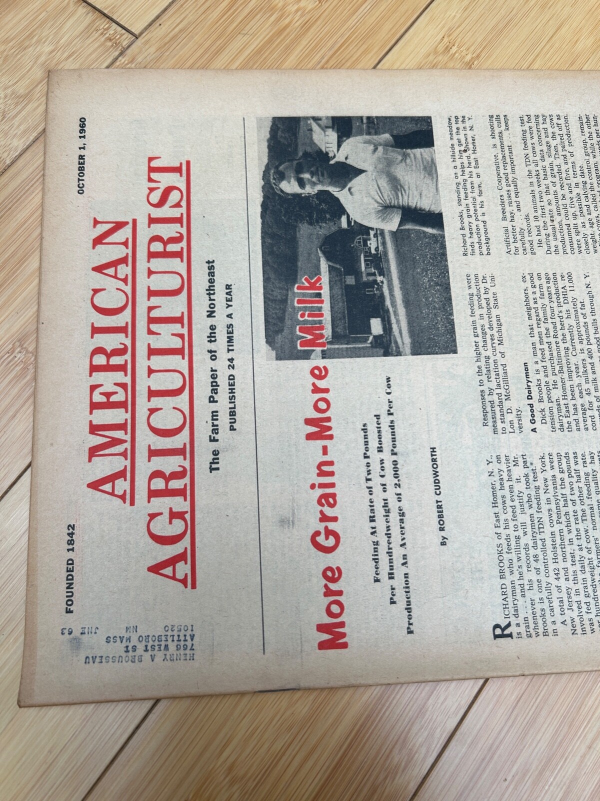 OCT 1 1960 AMERICAN AGRICULTURIST MAGAZINE THE FARM PAPER NEW ENGLAND EDITION
