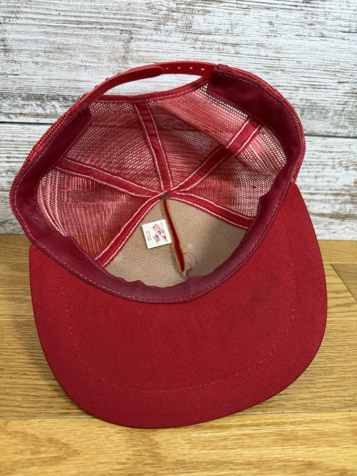 Vintage 3 stripe Mesh Snapback Trucker Hat Instant Whip Foods