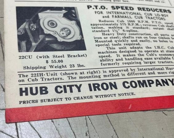 Vtg Original 1961 Hub City Iron Co Farm Equipment Products Bi-Fold Catalog Sheet