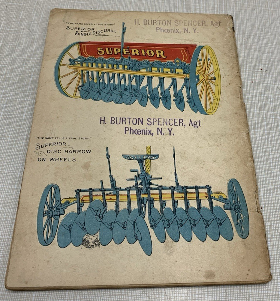 Superior 1907 Almanac Grain Drill American Seeding Co. Springfield Ohio Plows