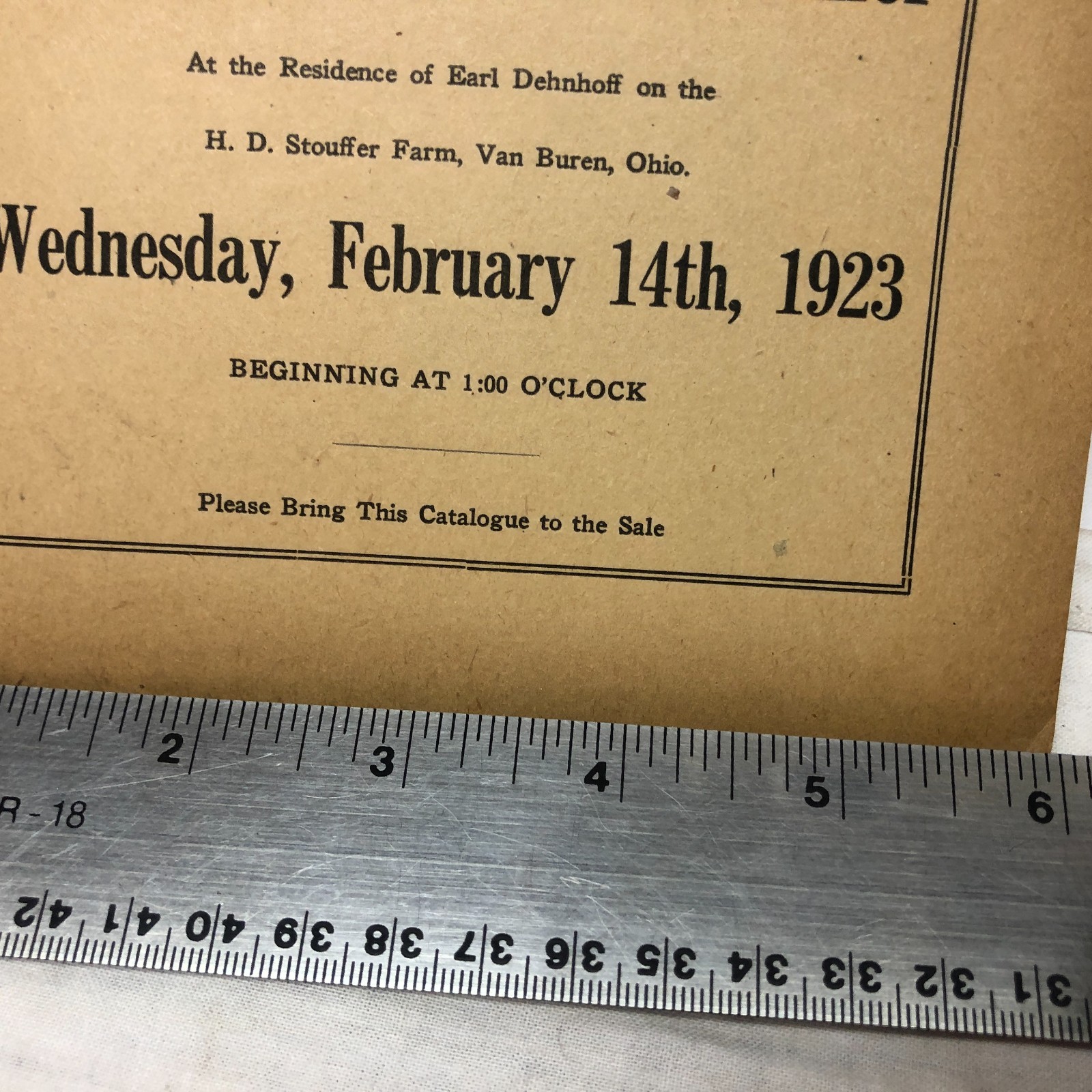 Vintage 1923 45-Duroc-45 Bred Sows Sale Booklet