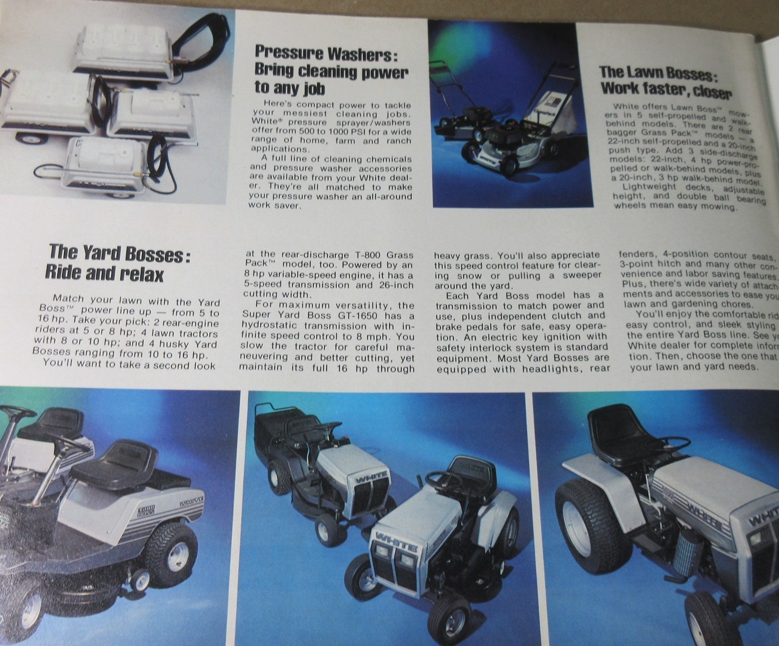 VINTAGE WHITE FARM EQUIPMENT 1976 FARM EQUIPMENT LINE BROCHURE FIELD BOSS