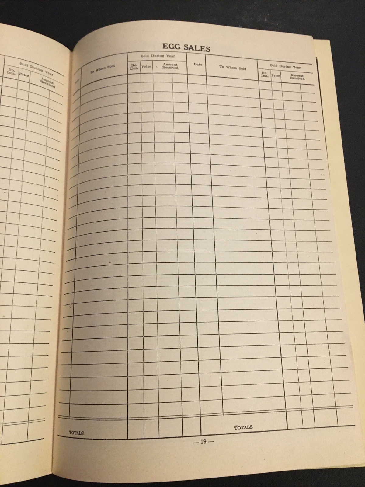 1950 Van Wert Ohio Unused Farm Account Book Springfield Ads