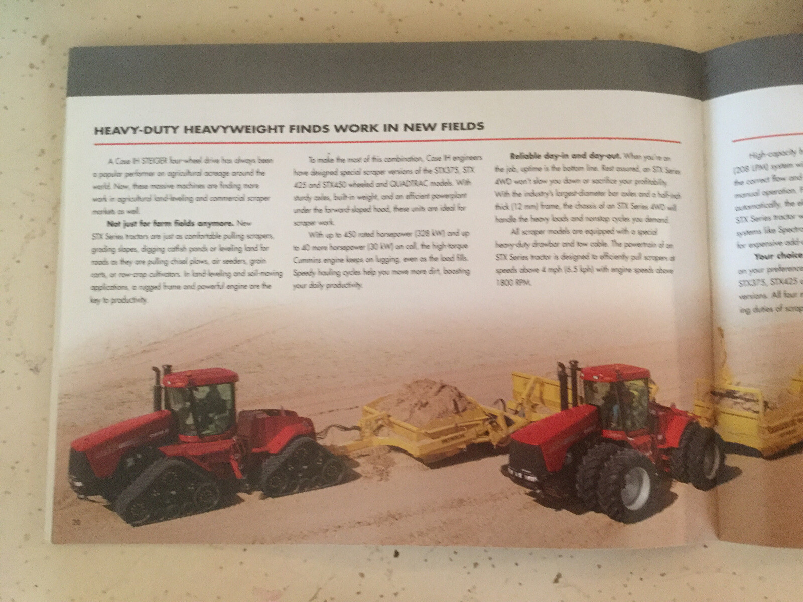 CASE IH STX SERIES STEIGER TRACTORS 275-450 HP 36 PAGES 2002 Sales Brochure