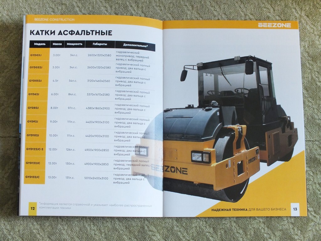 BEEZONE Road Construction Equipment Loader Bulldozer Excavator Brochure 2024