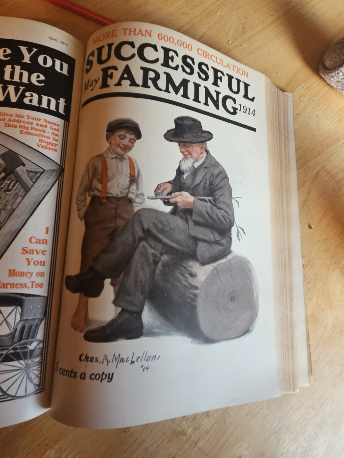 Vintage 1914 Successful FARMING Magazine 12 Months Bound DES MOINES IOWA