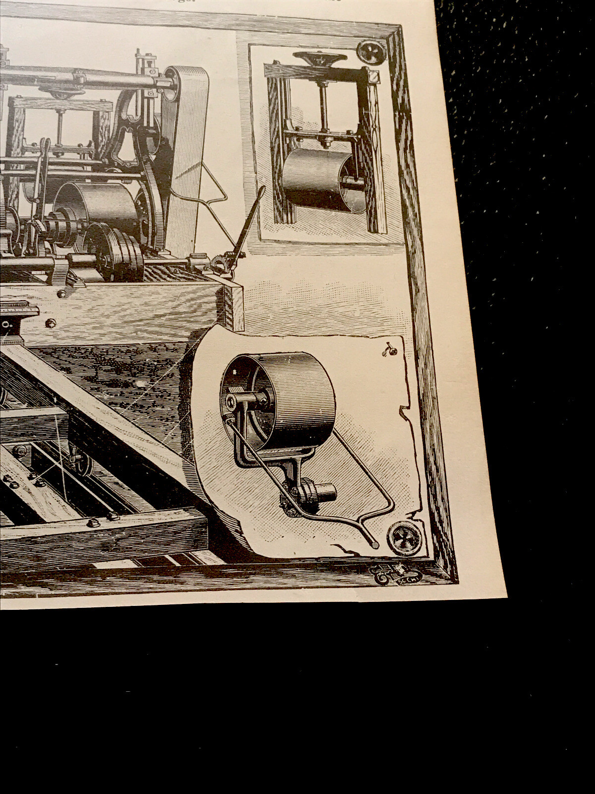 1882 J.I. Case Saw Mill & 1884 Portable Case Saw Mill Engraving Advertising