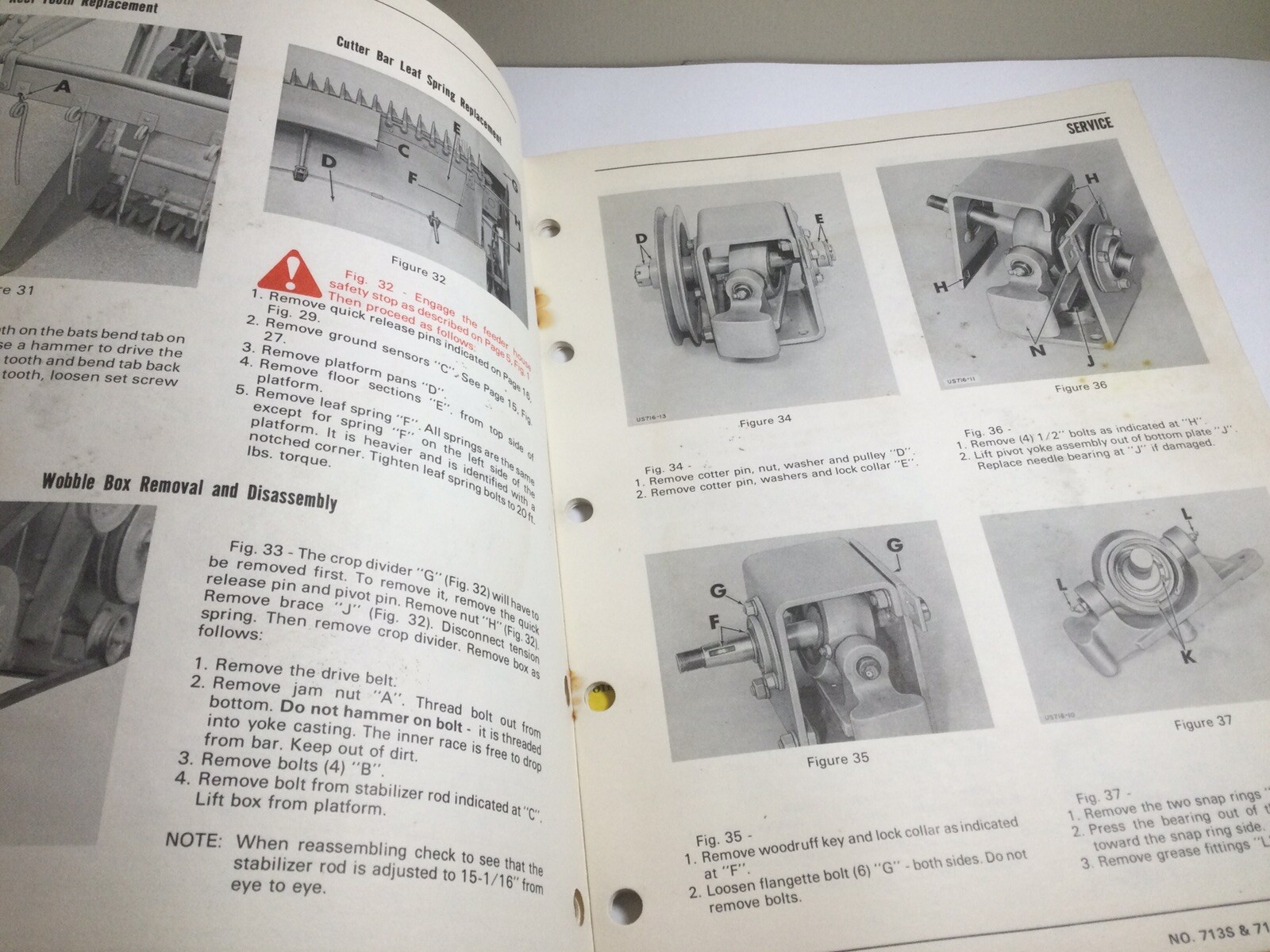 1954 AVCO NEW IDEA FARM EQUIPMENT OPERATOR’S MANUAL BEAN/GRAIN PLATFORM 713S 716
