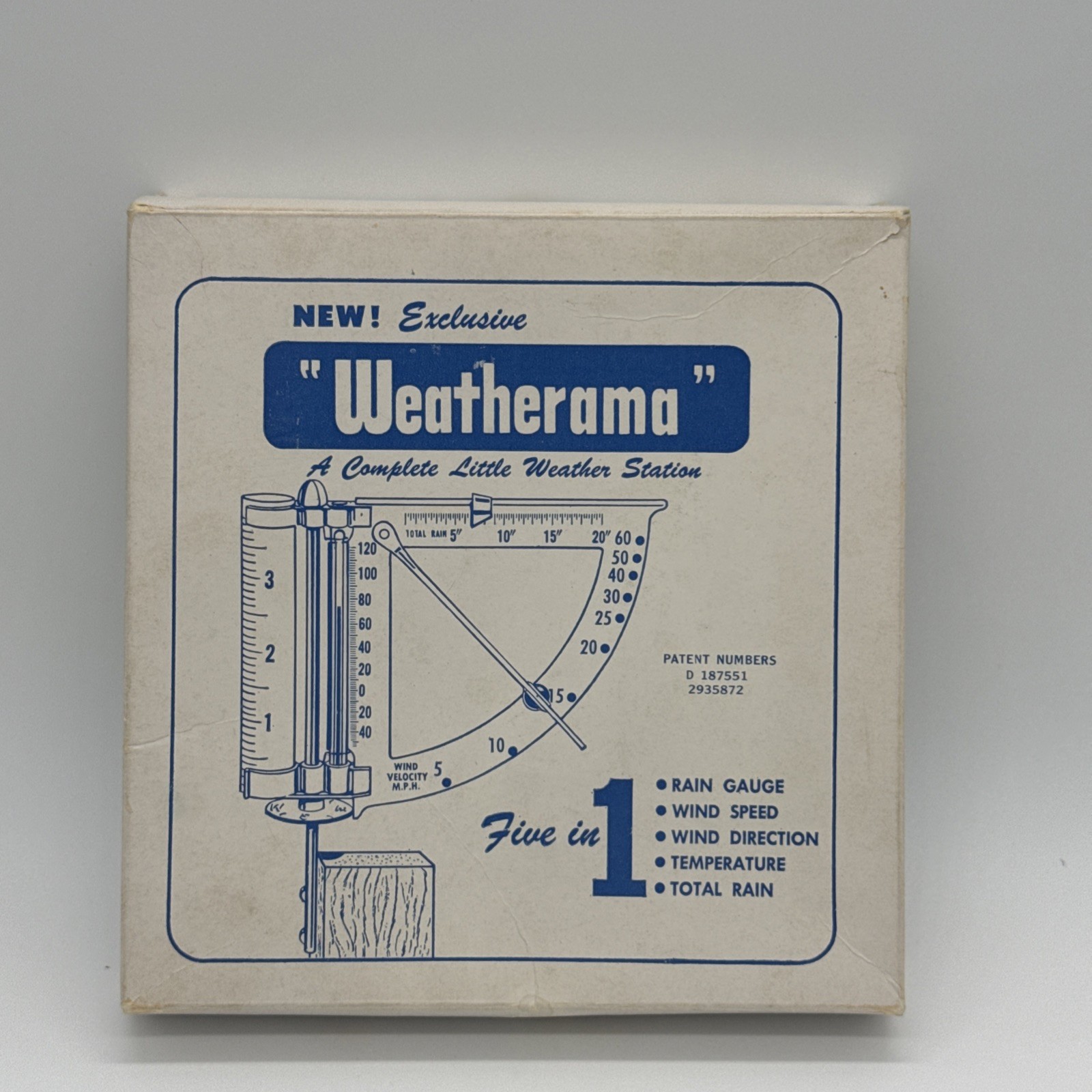VINTAGE Weatherama 5-in-1 Weather Station NOS NIB Kensington KSCo-op Henry Field