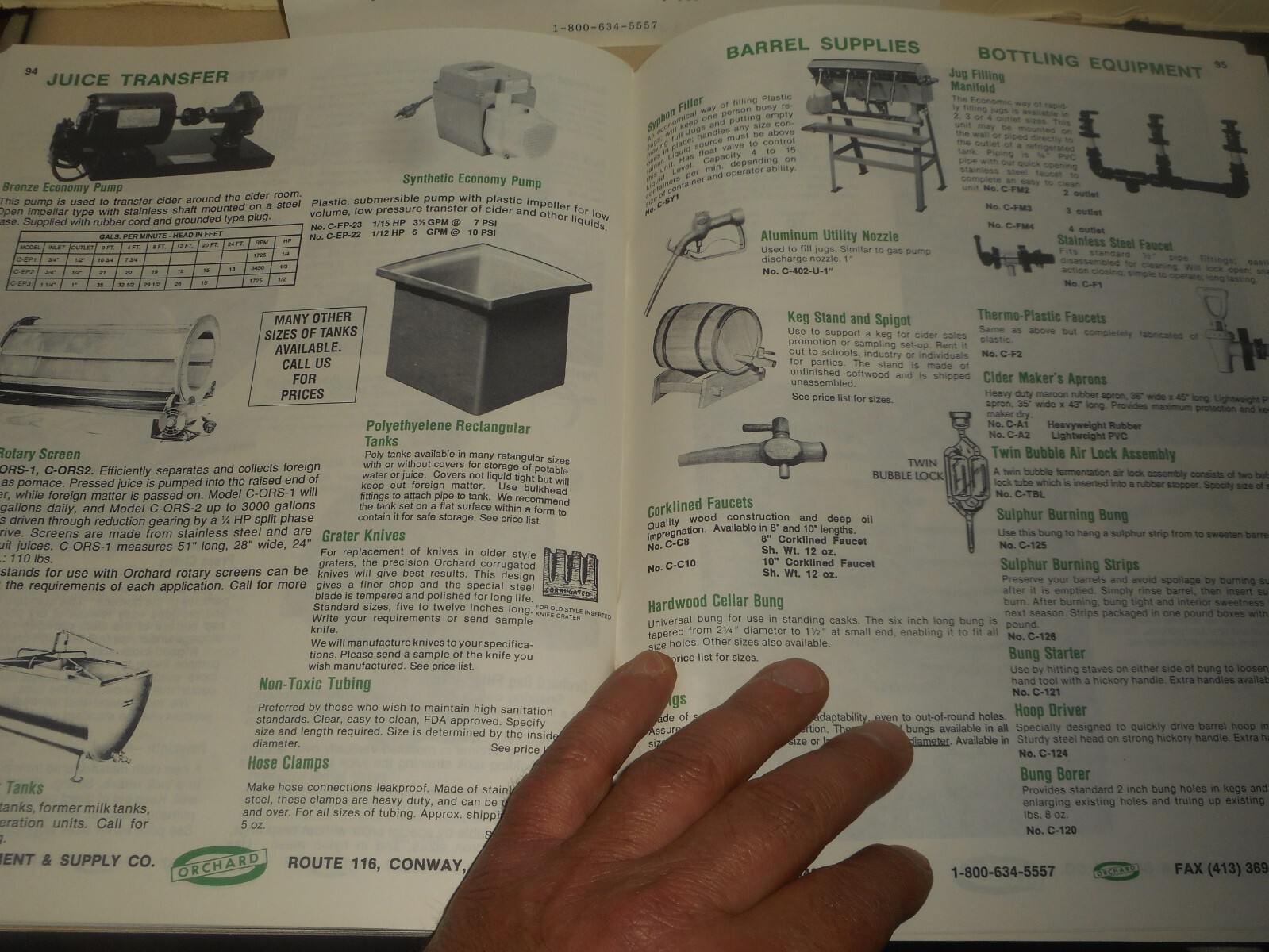 ORCHARD Equipment & Supply Co. 1992 MASTER CATALOG #4 & Rate Sheet APPLE FARMING