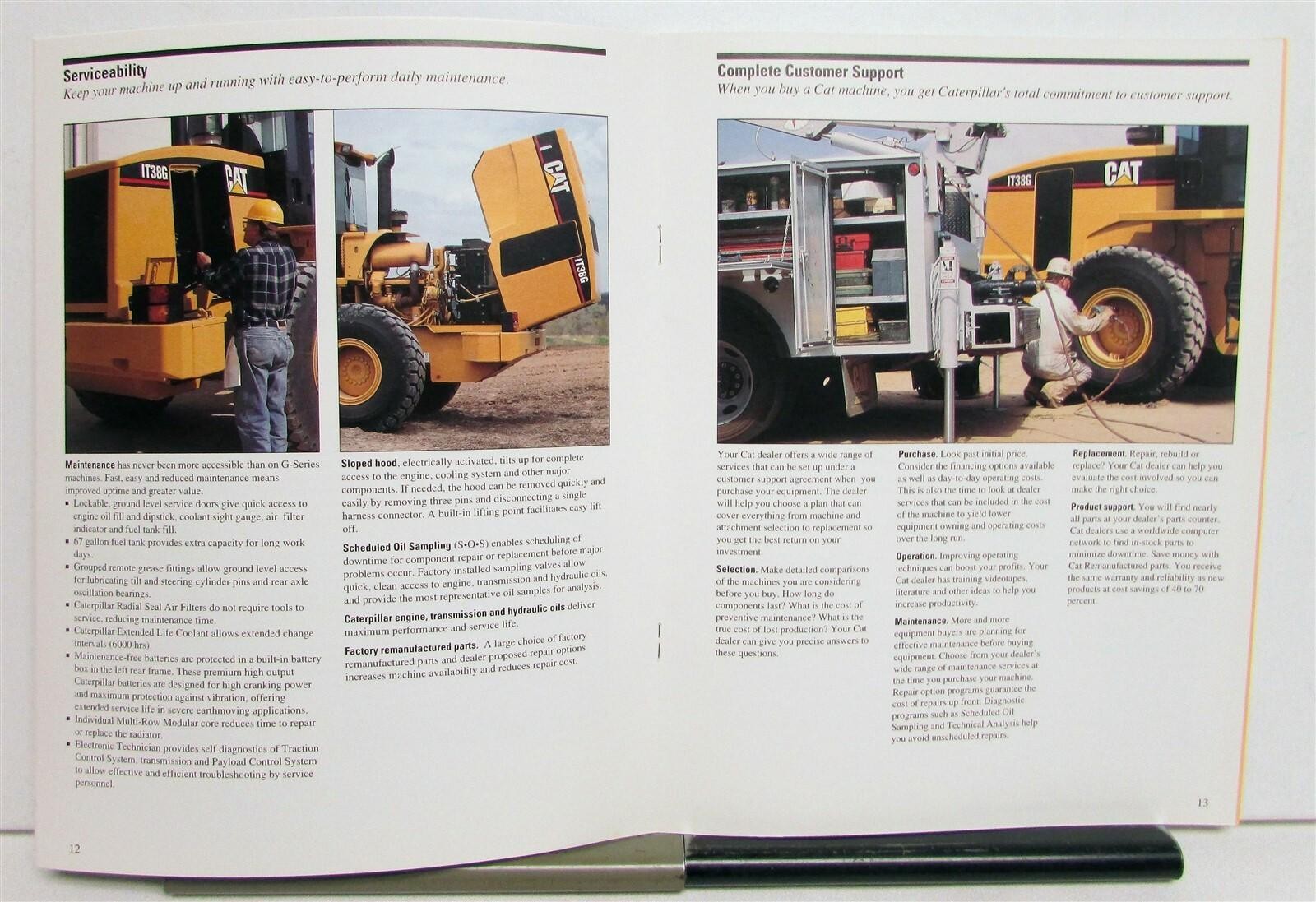 1995 Caterpillar IT38G Integrated Toolcarrier Specs Construction Sales Brochure