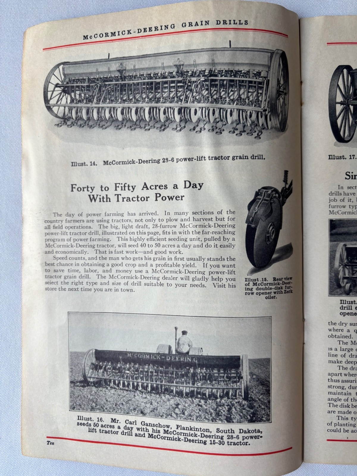Antique McCormick-Deering Grain Drills Catalog Circa 1931 Great Illustrations
