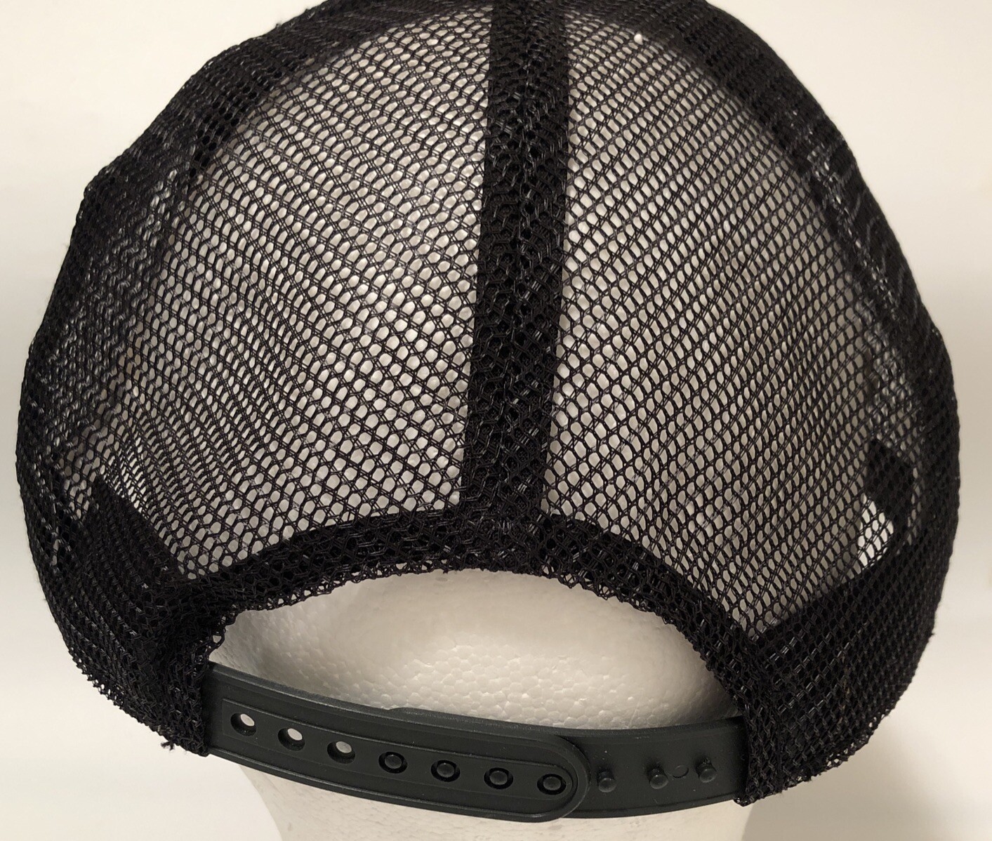 CAT Caterpillar Inc. Black Embroidered Adjustable Mesh Back Trucker Hat Cap New