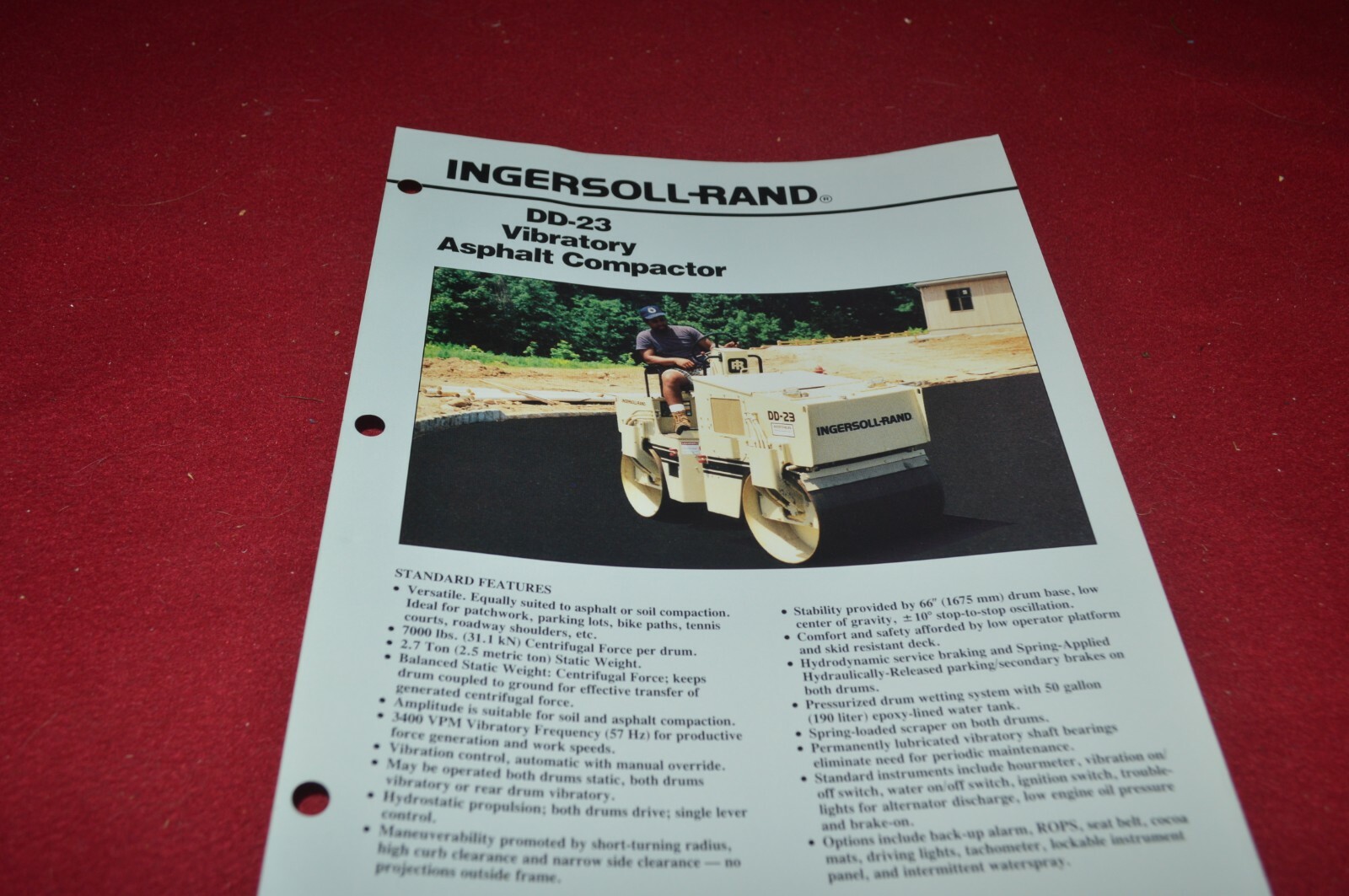 Ingersoll Rand DD-23 Vibratory Compactor Roller Brochure DCPA14