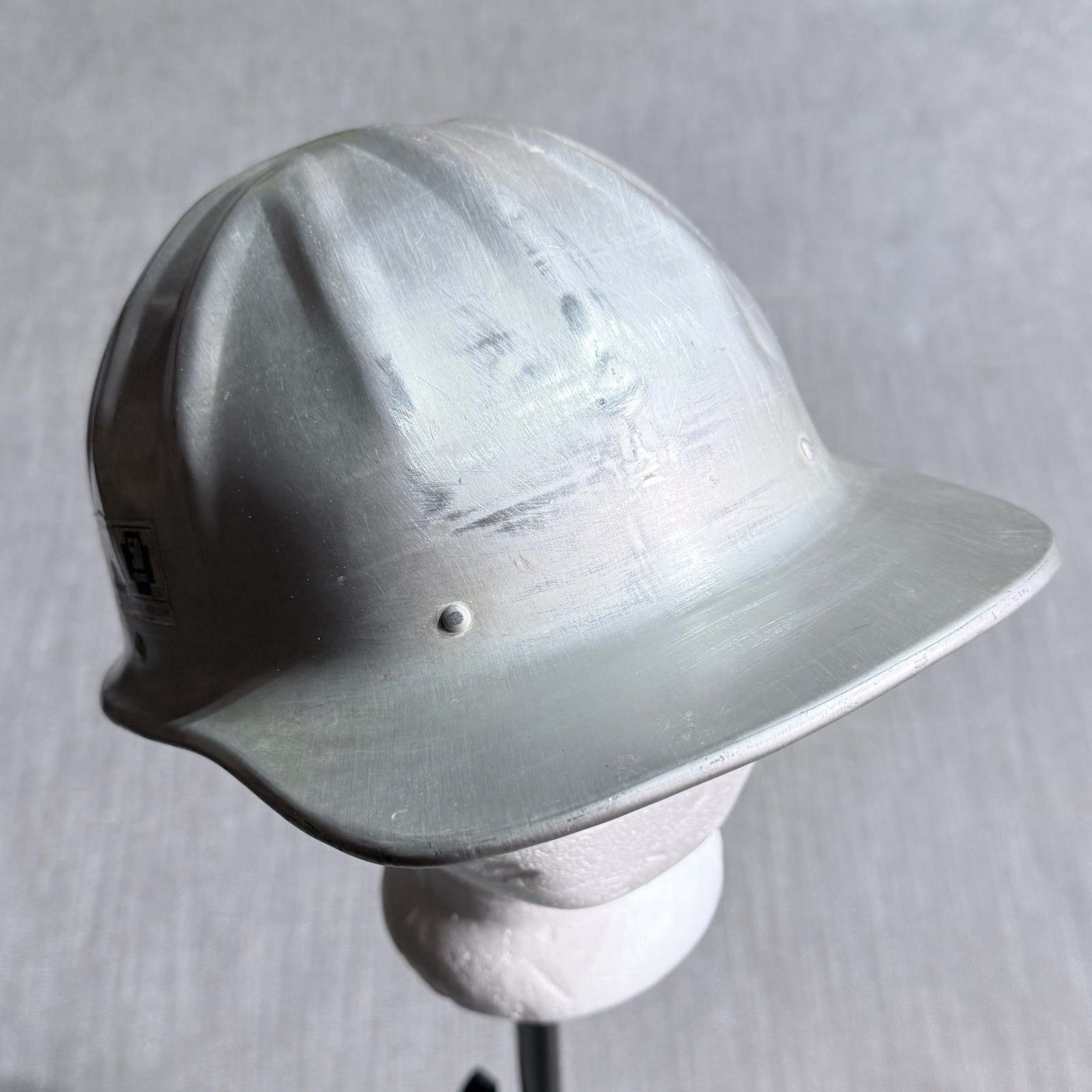 Vintage 60&rsquo;s Aluminum Hard Hat Portland Cement Association Safety Stickers