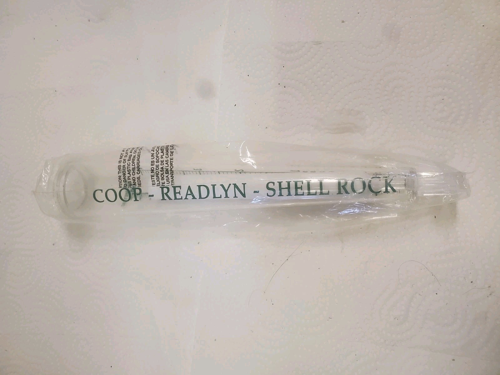 12&Prime; Plastic Rain Guage Readlyn Shell Rock Coop Cooperative Iowa Farm Grain Feed