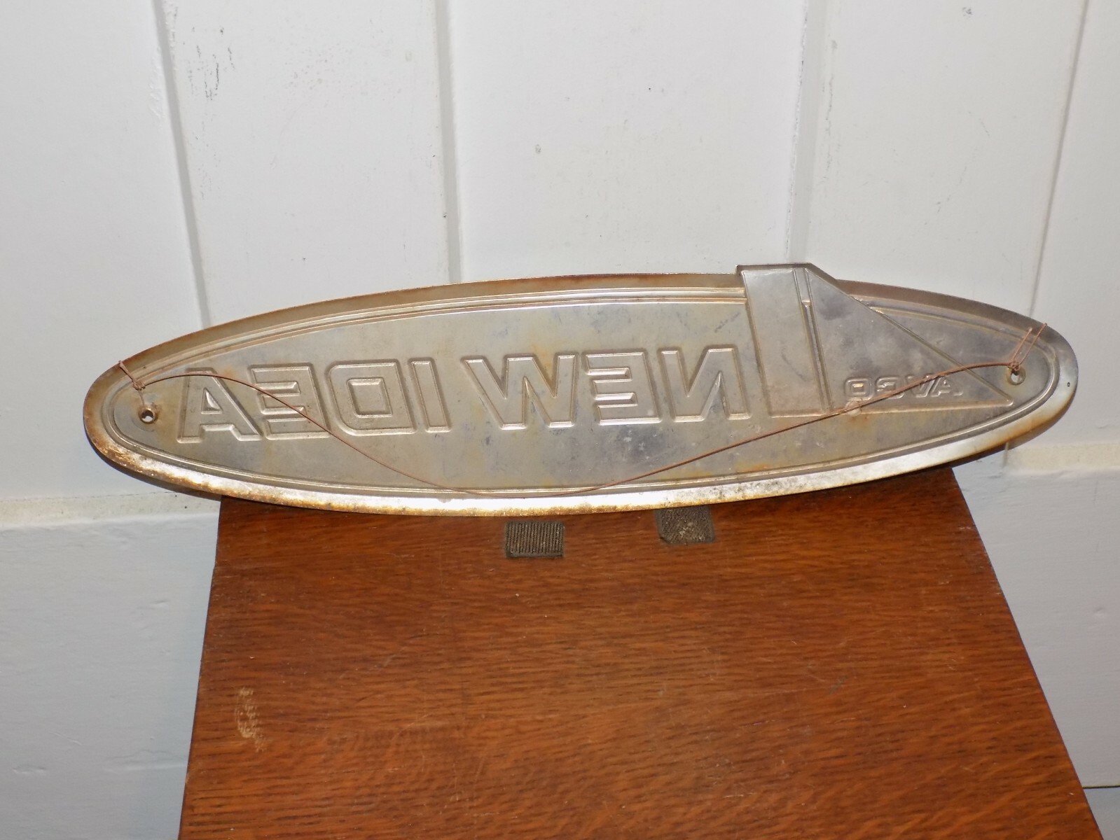 Vintage AVCO New Idea Embossed Aluminum Sign