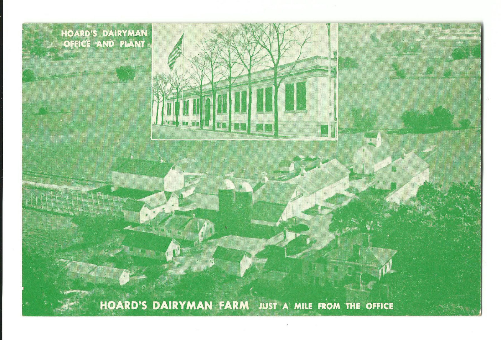 Old Advertising Postcard Hoard&rsquo;s Dairyman Office & Plant Fort Atkinson Wisconsin