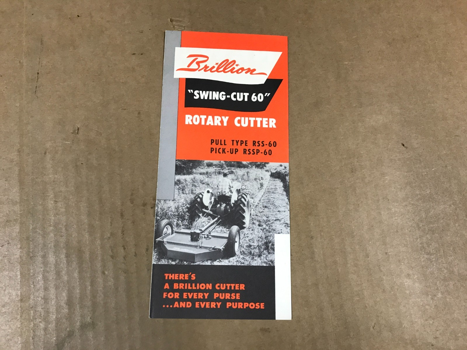 Vintage Brillion Swing-Cut 60 Salesman Brochure