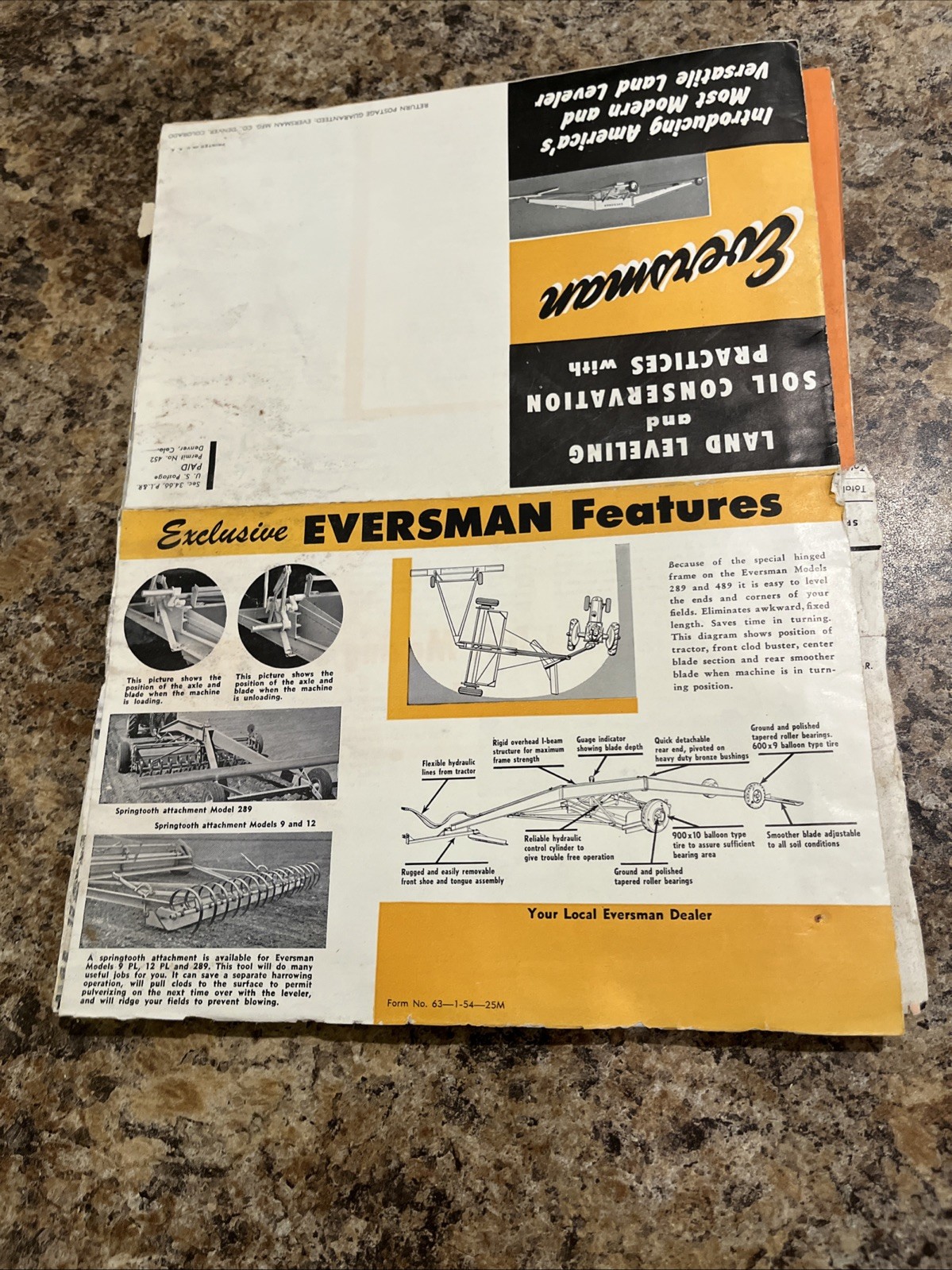 Large Lot Of Vintage Eversman Tractor Implement Brochures Price Guide Receipts