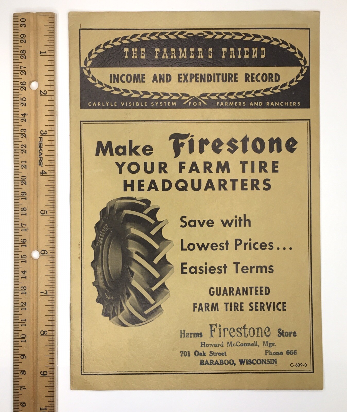 1956 Firestone Farmers Friend Income and Expenditure Record Keeper / Tracker