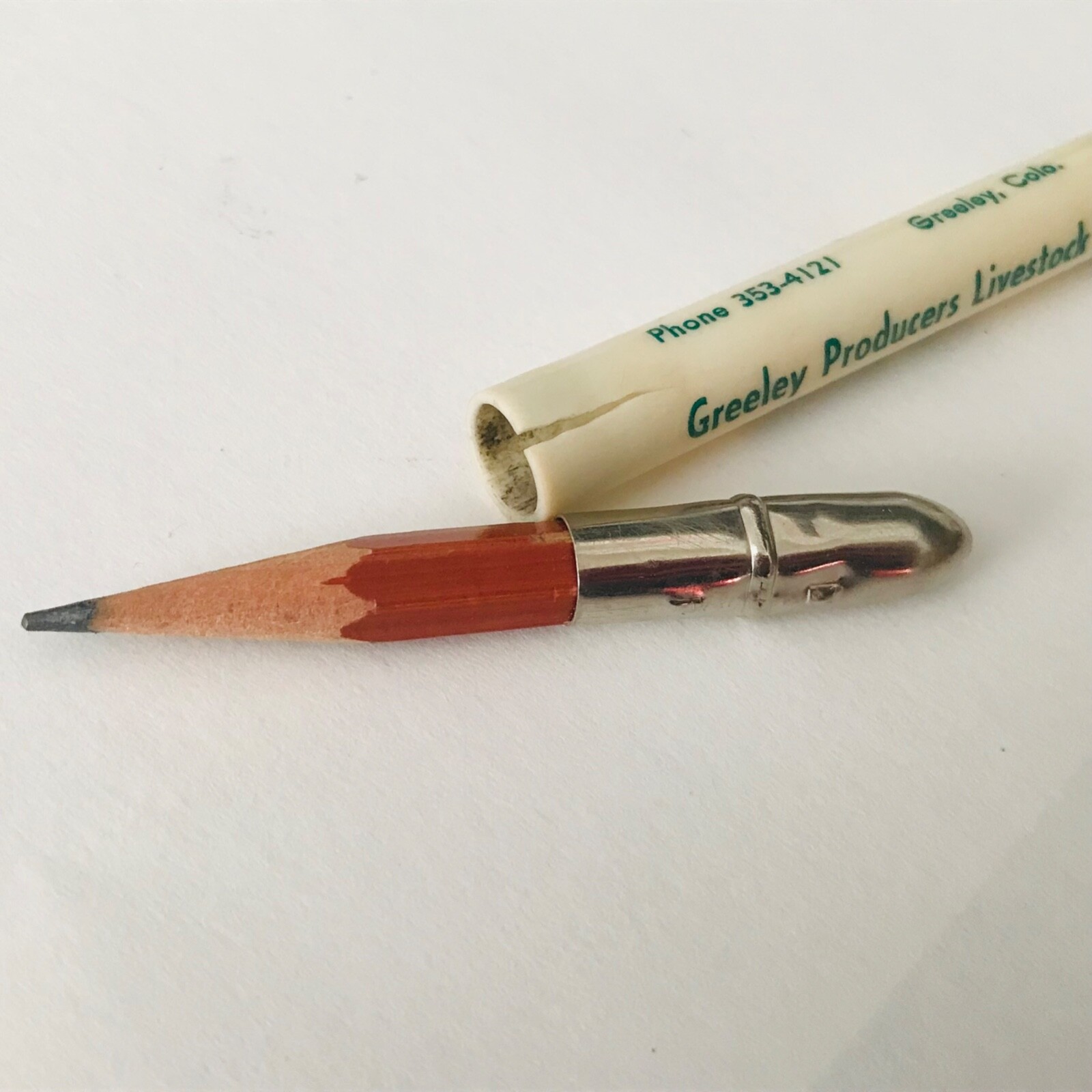 1930-1950 GREELEY Producers Livestock Bullet Pencil Greeley CO