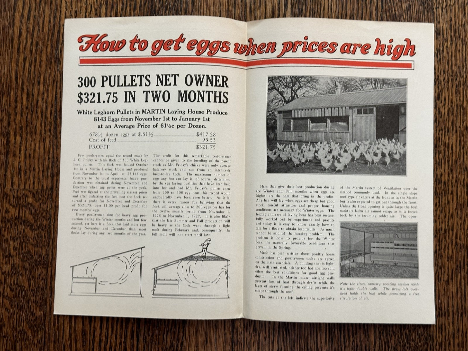 1930s Martin Poultry CHICKEN Brooder House FARM Advertising Mansfield OH Vintage