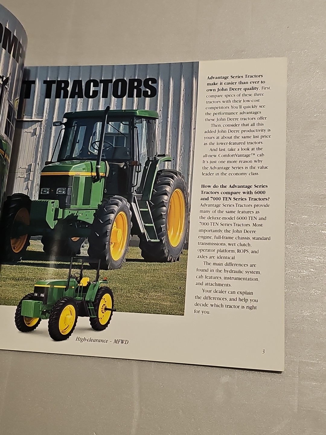 John Deere 6405 6605 7405 Tractor For 2000 Brochure 15 Pgs