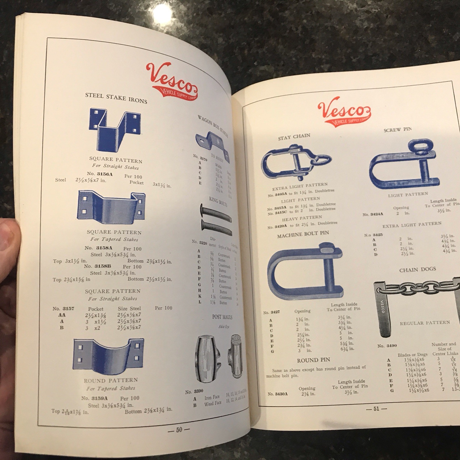 1946 Catalog Vesco Vehicle Supply Co Cairo IL With price sheet