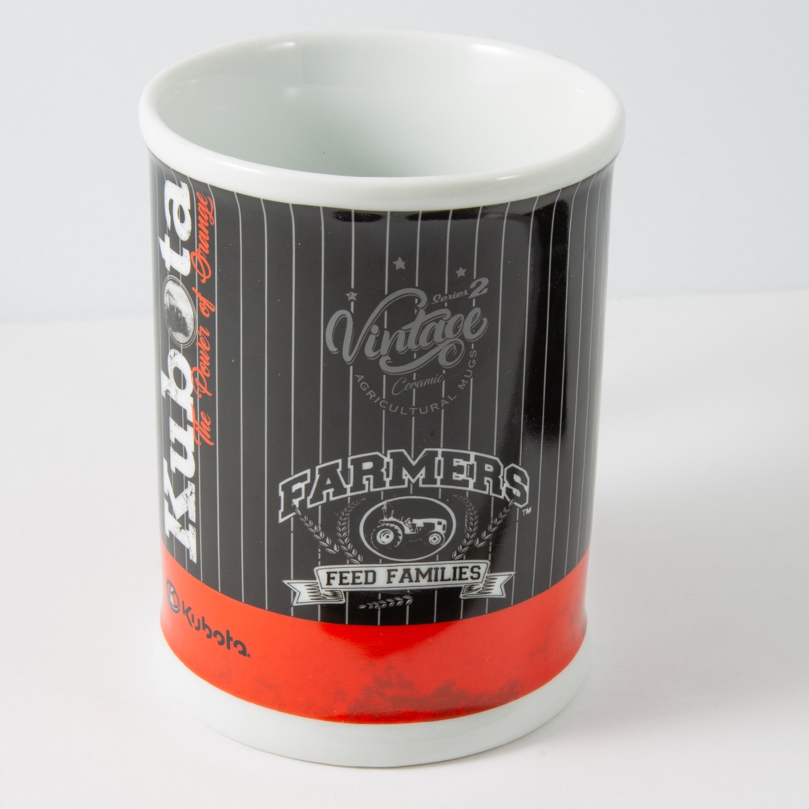 RARE Kubota « Power of Orange » Ceramic Mug Series 2 Black/Orange Choko Authentics