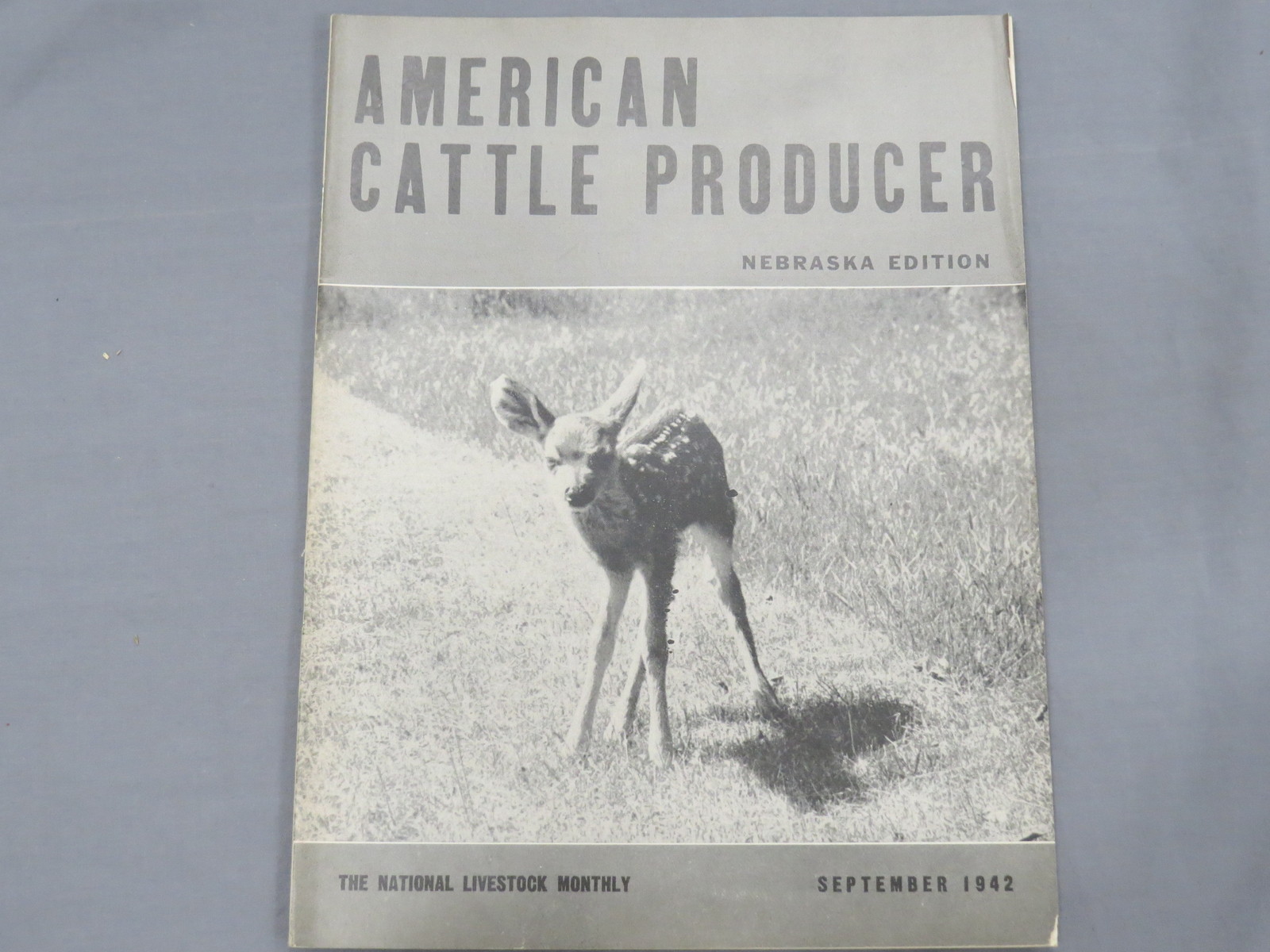 Vintage AMERICAN CATTLE PRODUCER Nebraska Edition Magazine 1942 Sept Hereford