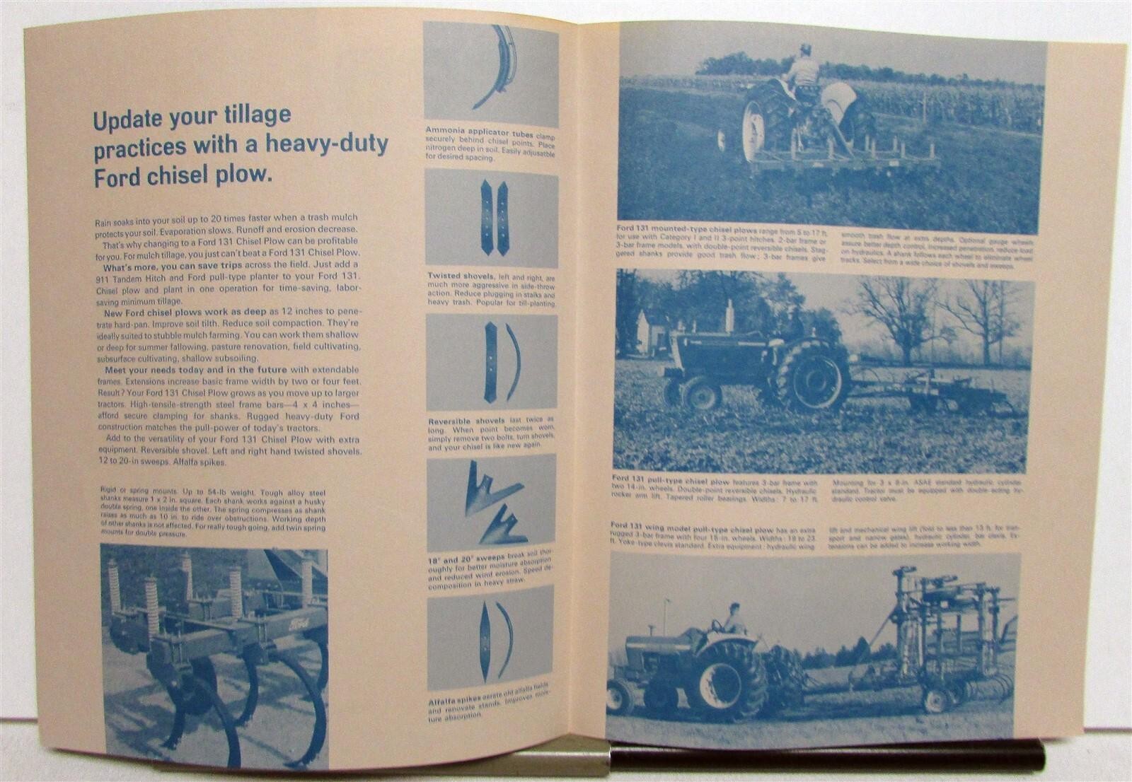 1969 Ford Chisel Plows Specifications Agriculture Sales Brochure