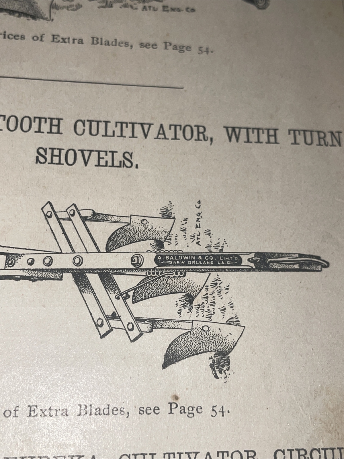 1891 Baldwin – Eureka Cultivator Farm Advertising – New Orleans – LA