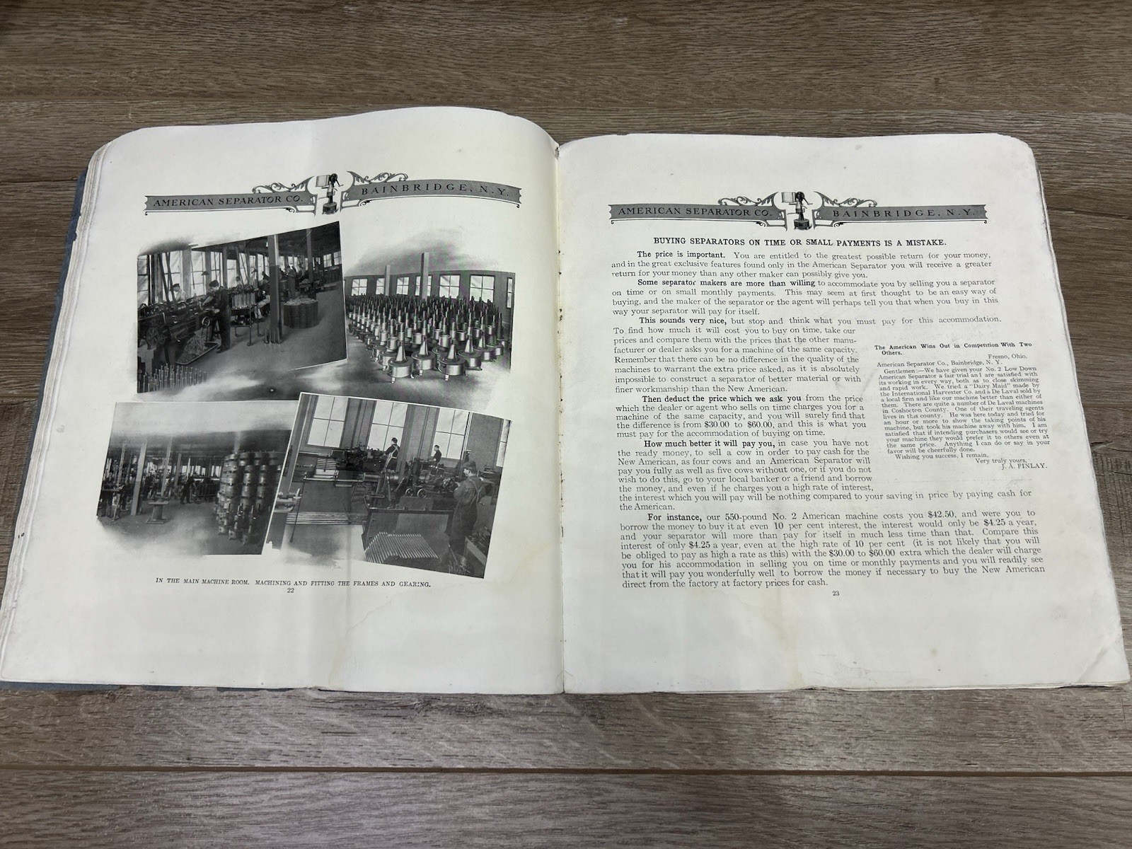 Antique Vintage Genuine American Cream Separator Co. Catalog
